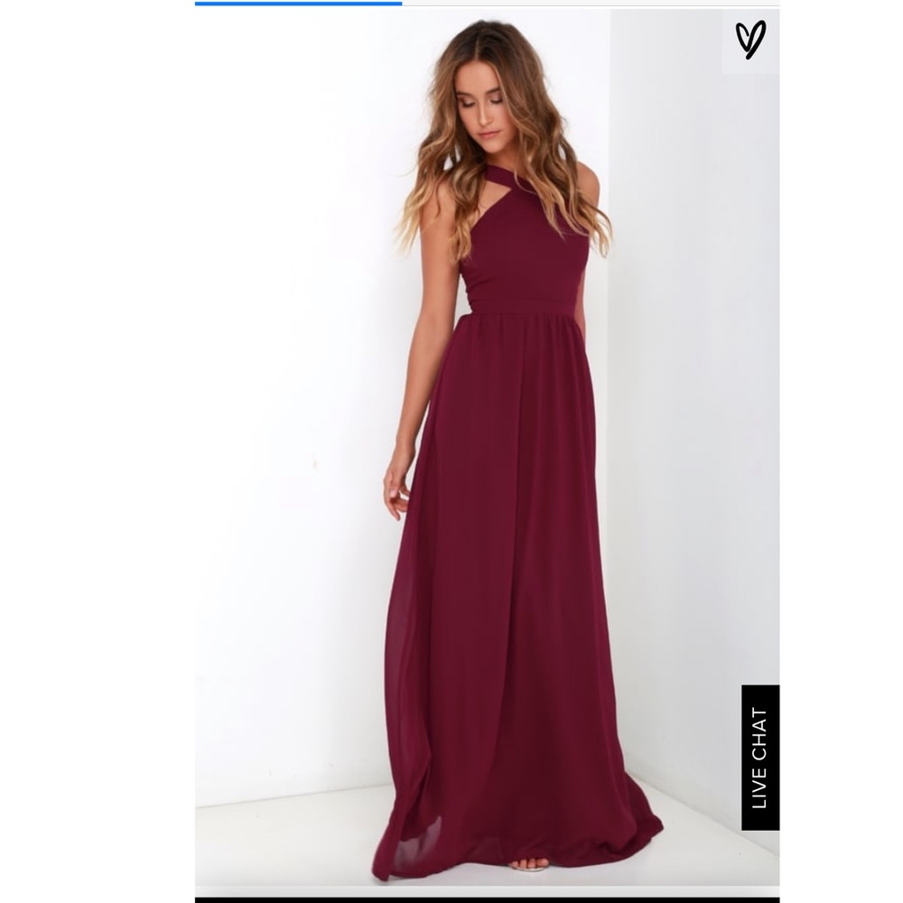 lulus air of romance burgundy dress size small